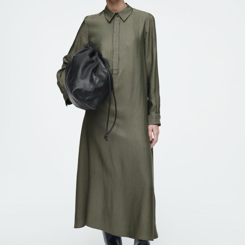 Cos Herringbone Shirt Dress Brand New Size 6